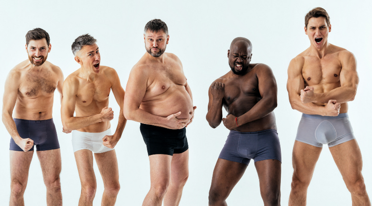Group of men in boxers