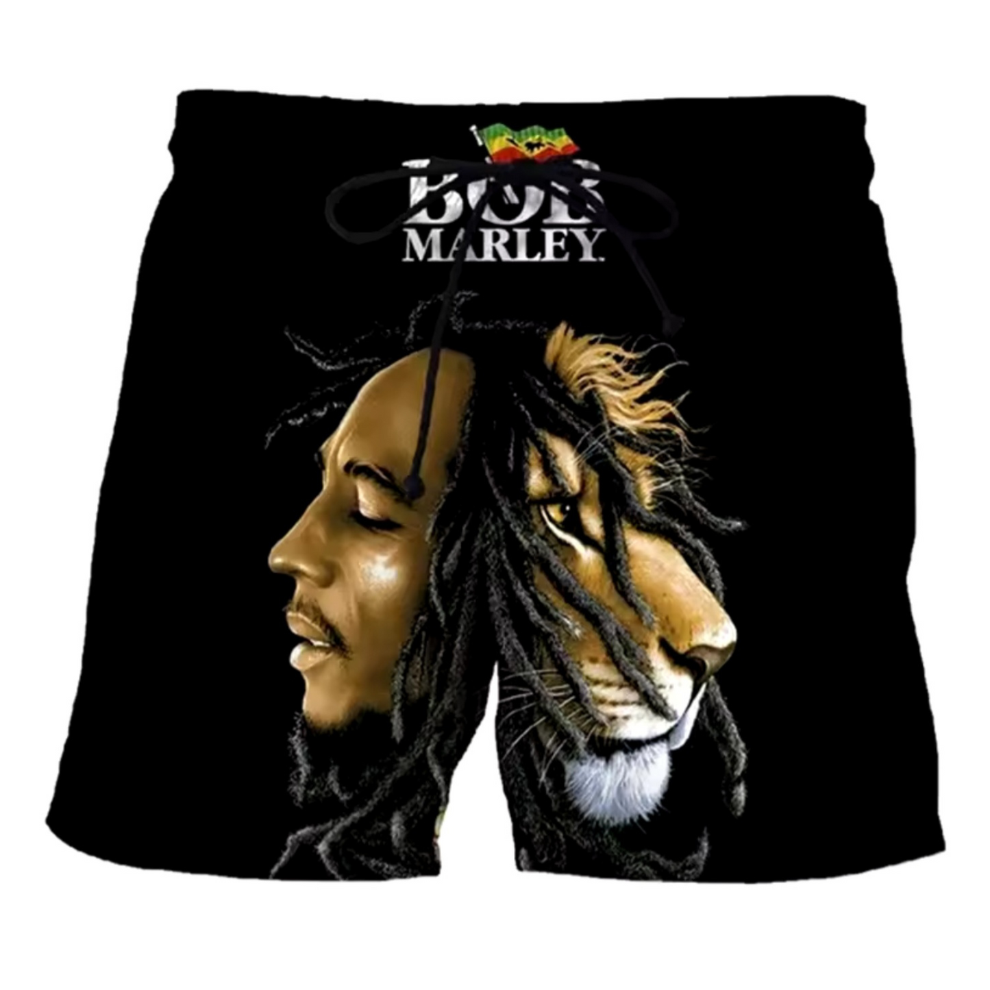 Bob Marley and Lion with Dreads 3D Printed Shorts