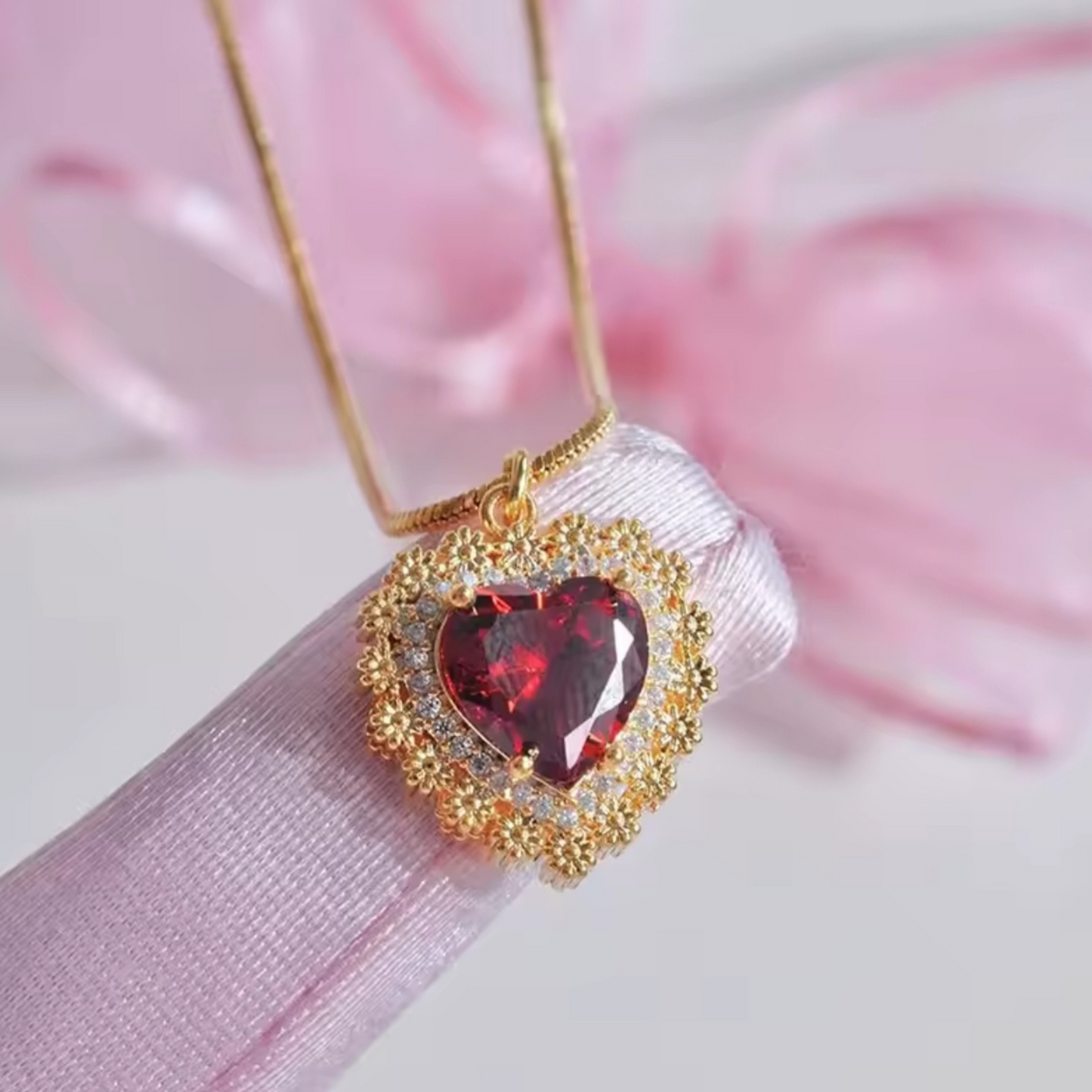 Dagger through Heart Necklace Freda