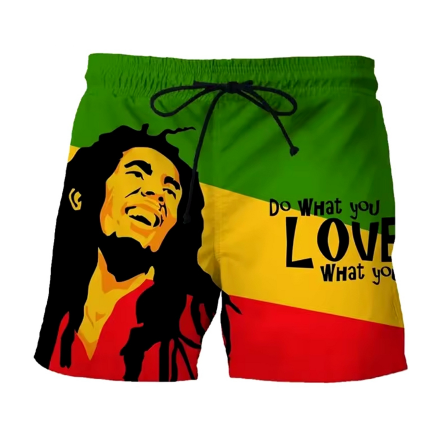 Bob Marley Rasta 3D Printed Shorts