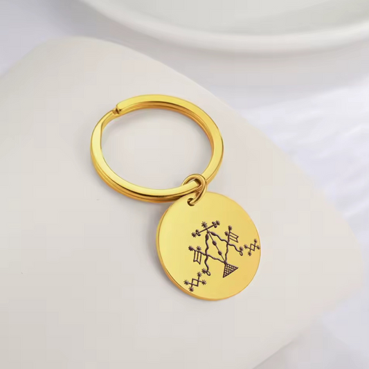 Ayida-Weddo & Damballa Veve Keychain