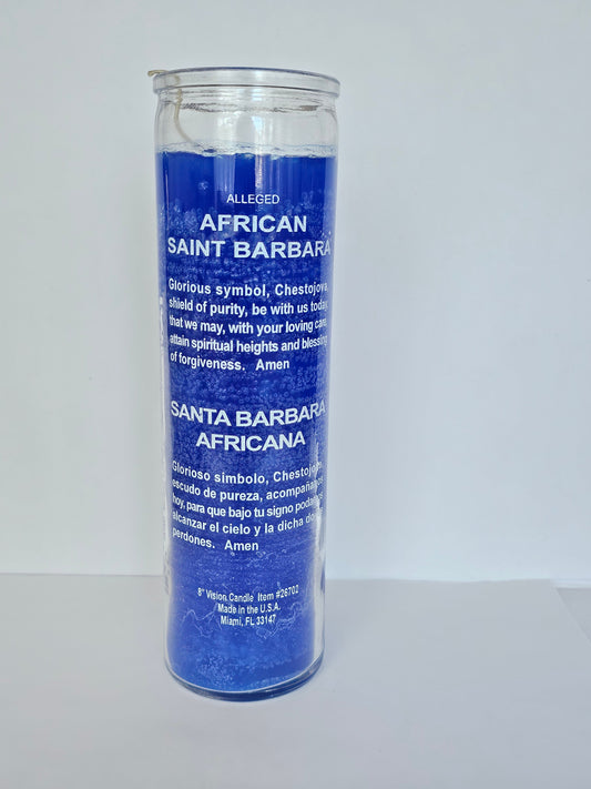 African Saint Barbara Candle