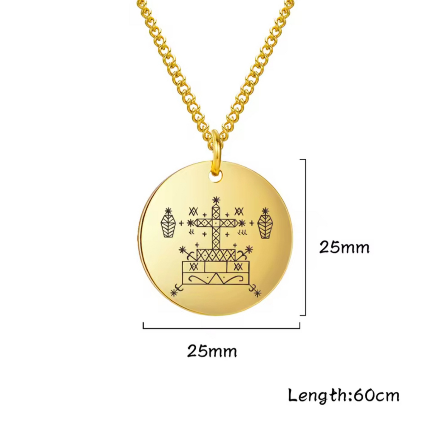 Gold Baron Samedi Necklace