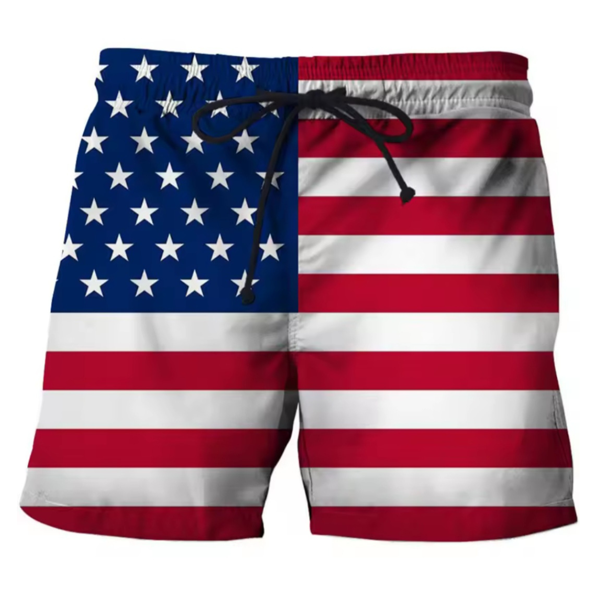 American Flag 3D Printed Drawstring Shorts