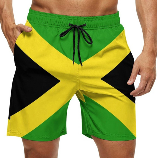 3D Printed Jamaican Flag Board Shorts