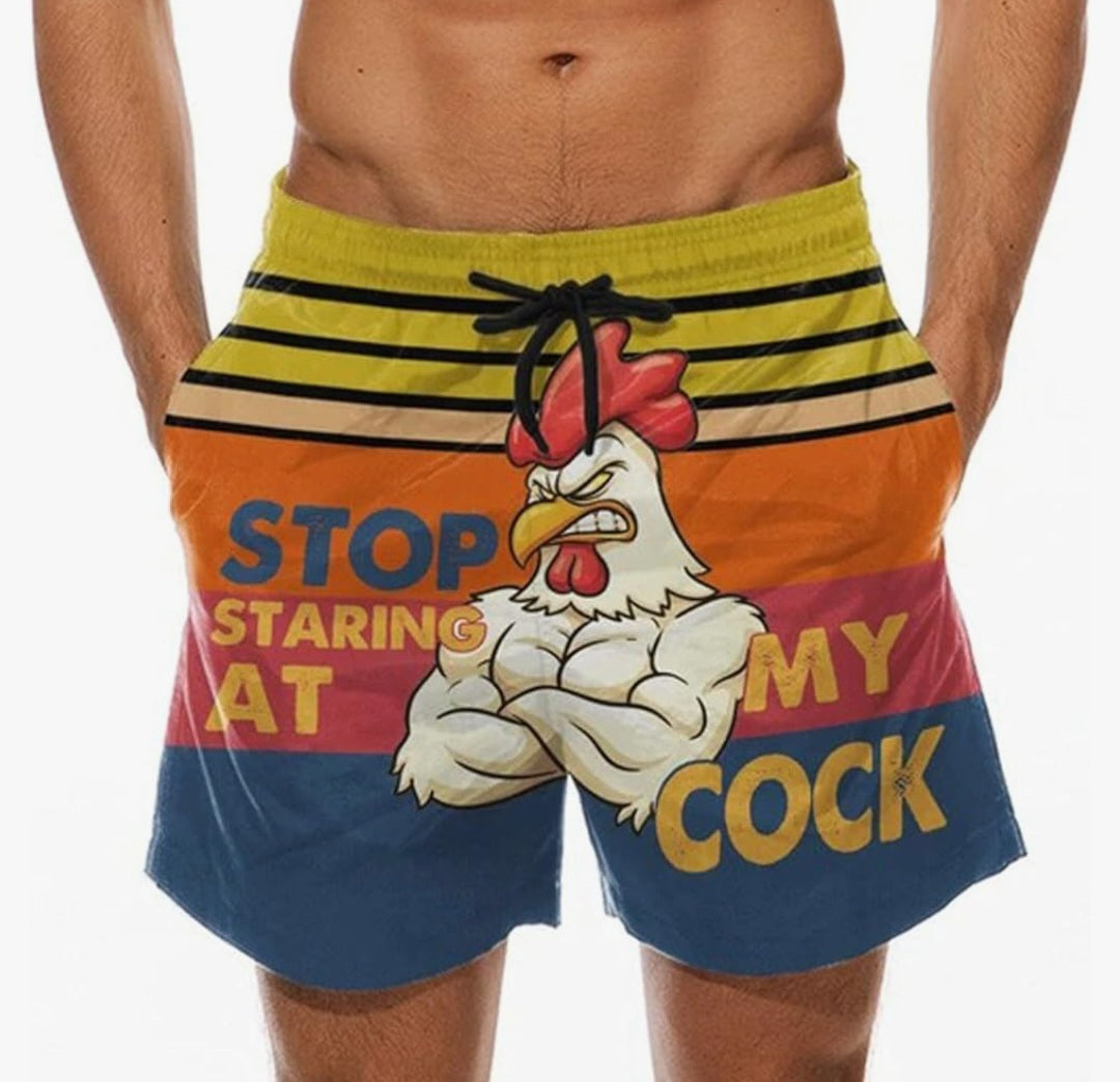 Stop Staring At My Cock Stripped Shorts
