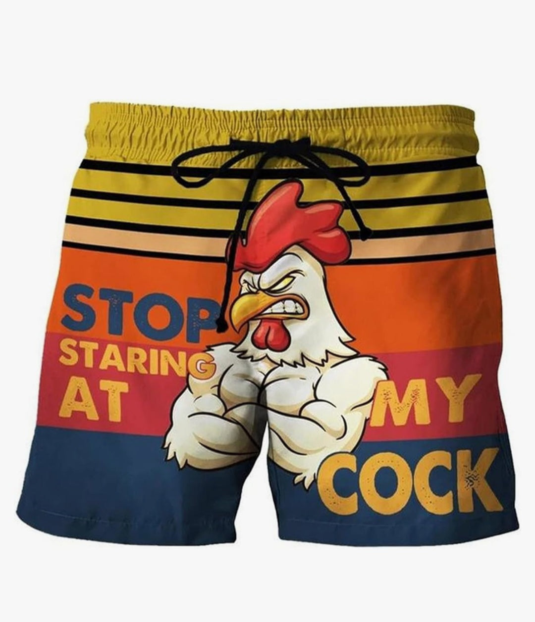 Stop Staring At My Cock Stripped Shorts