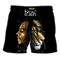 Bob Marley 3D Printed Shorts with Lion with Dreads