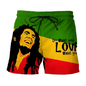 Bob Marley Rasta 3D Printed Shorts