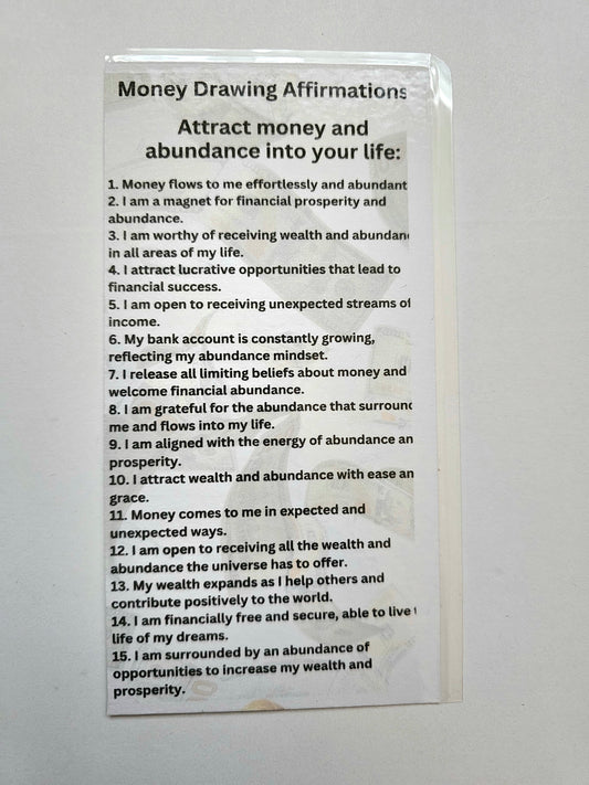 Money Drawing Affirmation Card