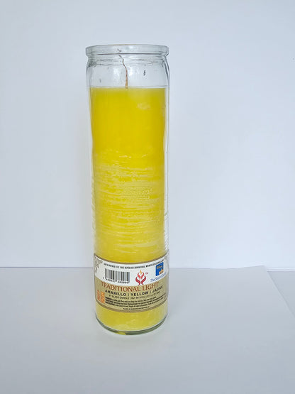 Yellow Plain 7 Day Prayer Candle