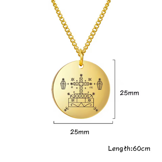 Gold Baron Samedi Necklace 