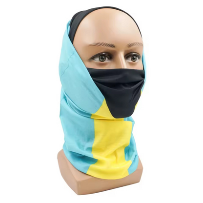 Bahamas Flag Neck Gaiter Bandana