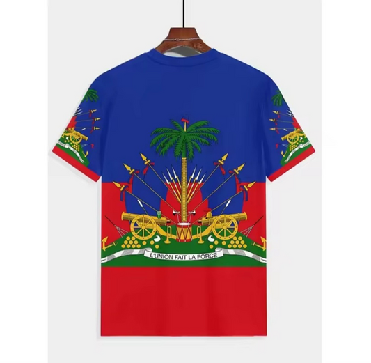 T-shirt Haiti Emblem on a white background