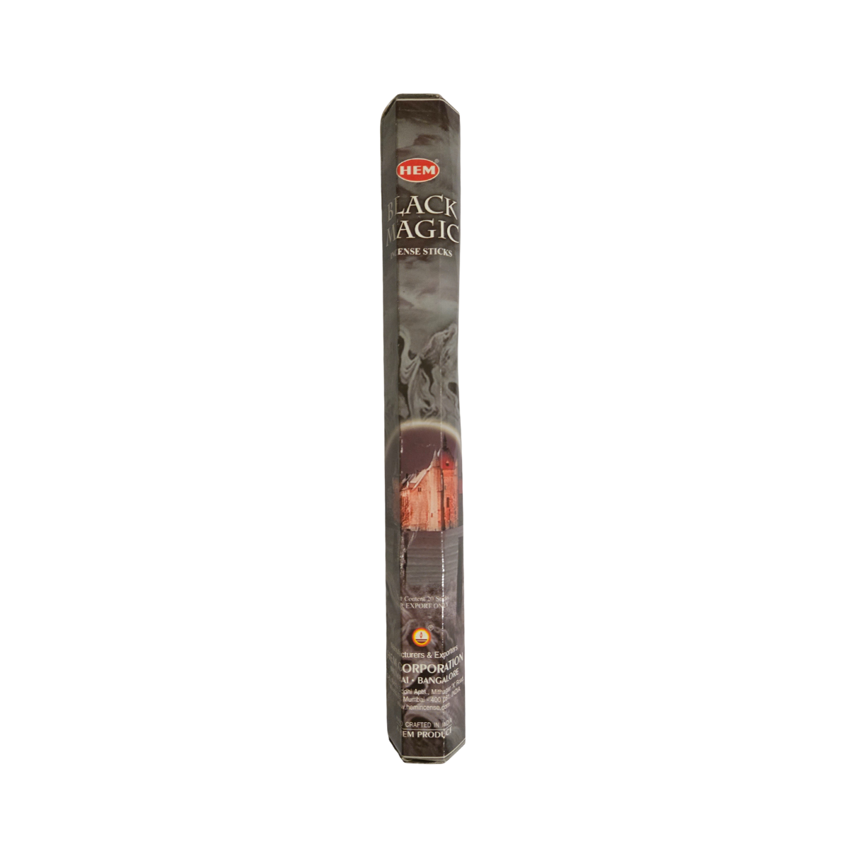 Hem Black Magic incense stick packaging on a white background