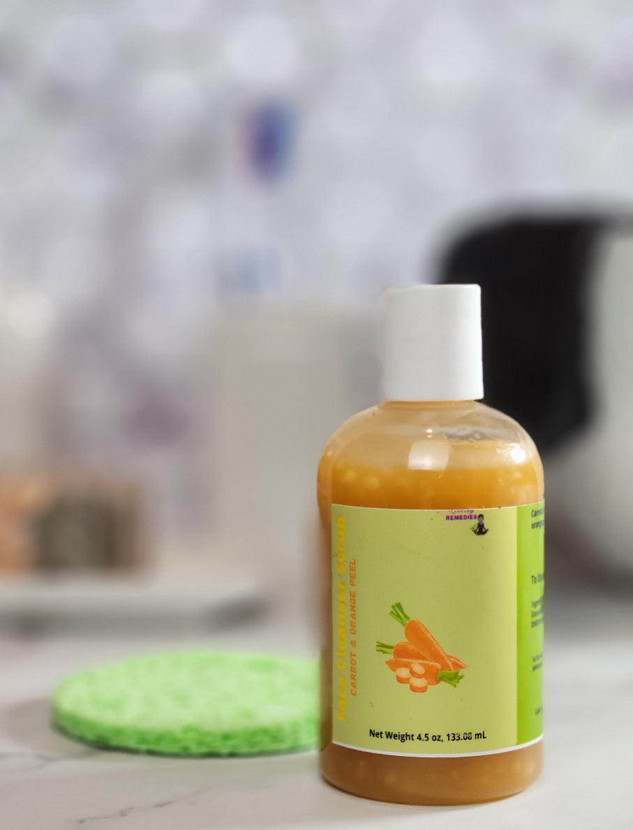 Carrot and Orange Peel Face Cleanser Scrub