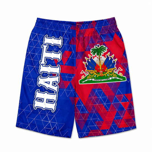 Haiti Emblem Pattern Shorts