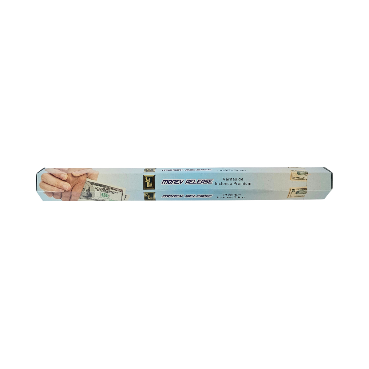 Money release packaging on a white background