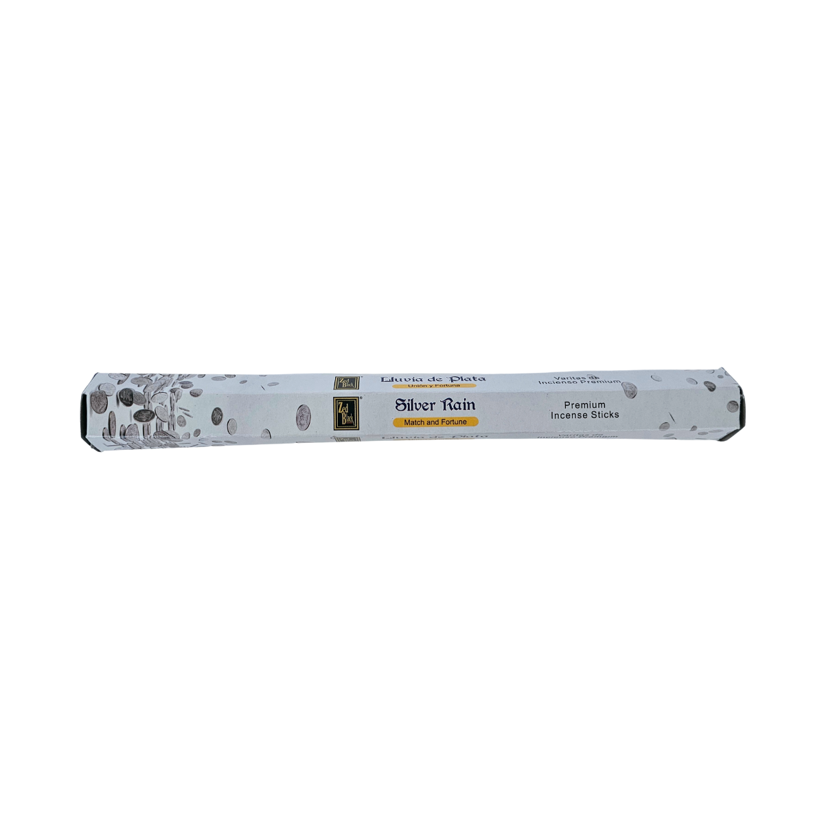 Silver Rain premium incense sticks packaging on a white background