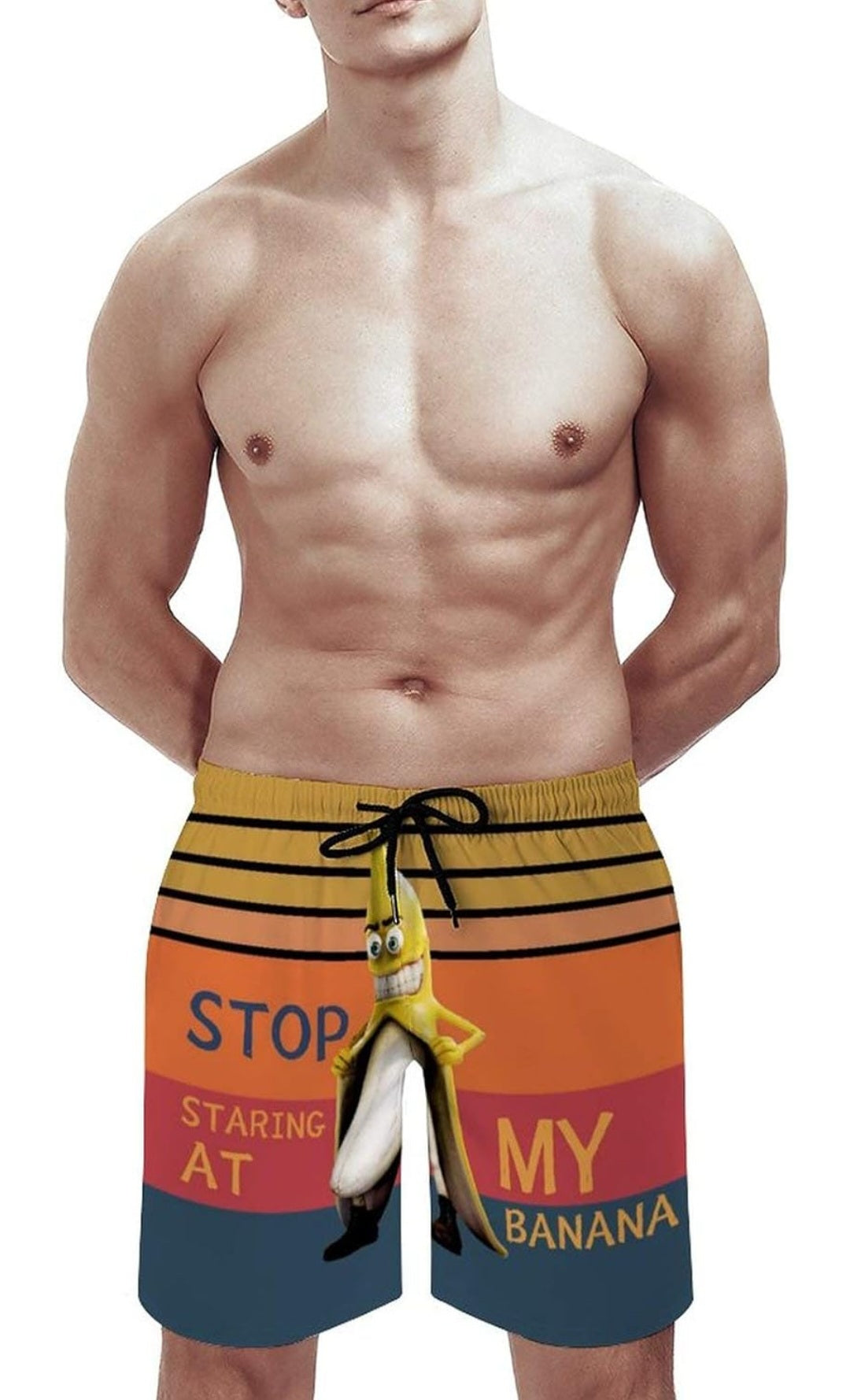 Stop Staring At My Cock Stripped Shorts