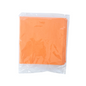 orange fabric Spiritual Mouchwa in clear plastic wrap on a white background