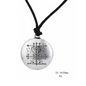 Silver Mama Brigitte Pendant Black Corded Necklace