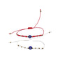Turkish Blue Evil Eye Adjustable Glass Bead String Bracelet