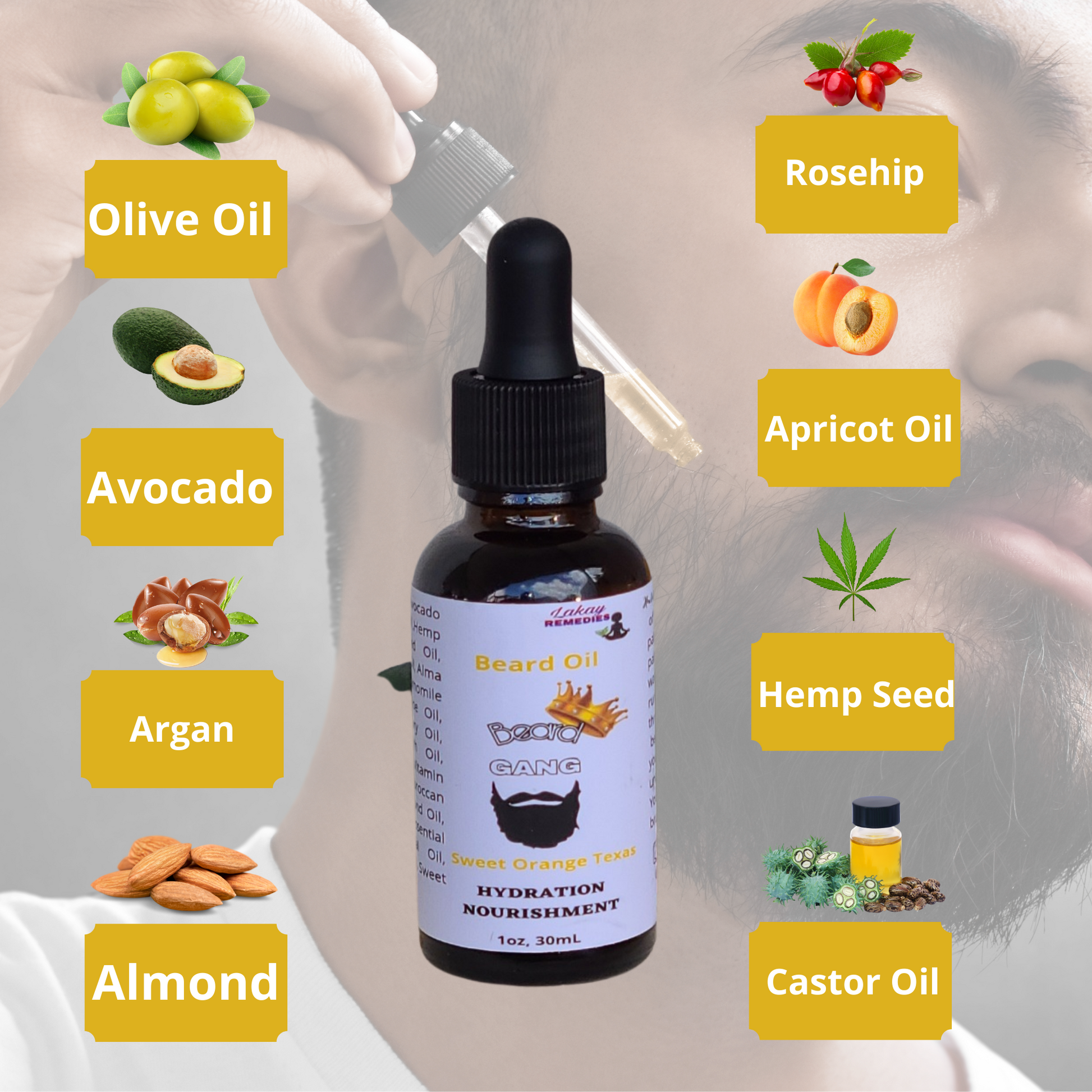 Beard Gang Hair Growth and Skin Moisturizing Oil